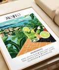 Refreshing Mojito art print with retro style for vibrant decor
