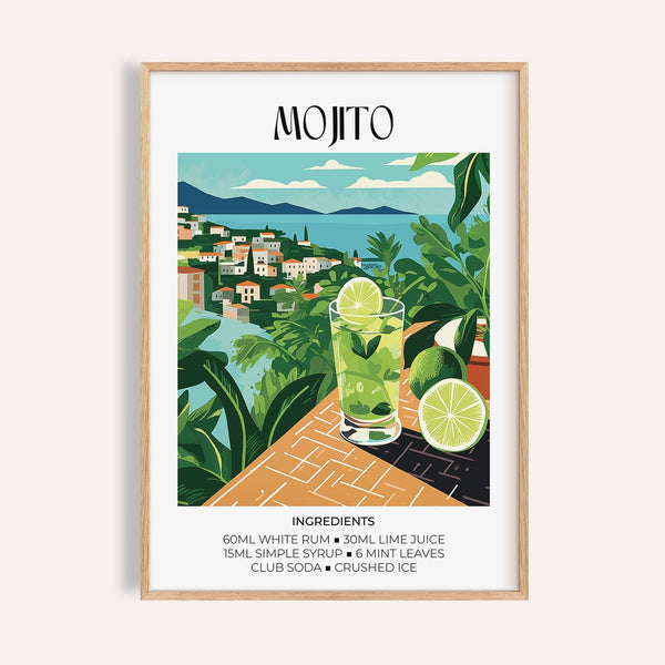 Cocktail Print | Matisse-Inspired Mojito Art
