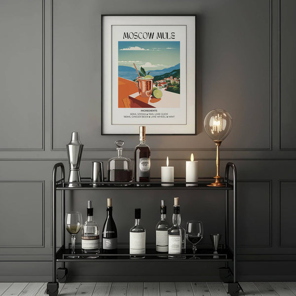 Statement drinks artwork for cocktail lovers and interior enthusiasts