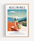 Matisse Moscow Mule cocktail art print featuring copper mug and lime garnish