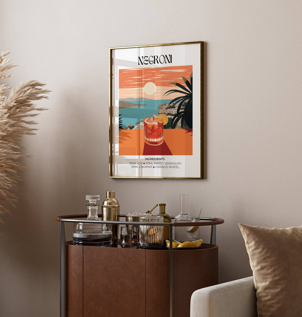 unique Vintage Bar Artwork featuring bold abstract details