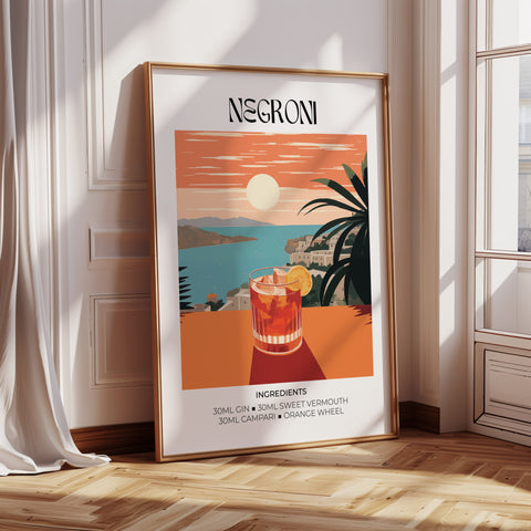 Matisse inspired Negroni art print for collectors
