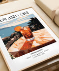 Elegant Rum and Coke wall art with warm tones for stylish lounges
