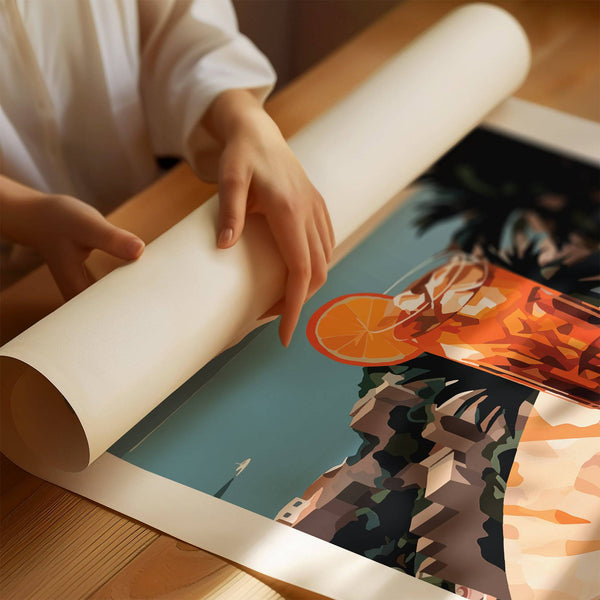 Decorative cocktail recipe poster for kitchens and lounges