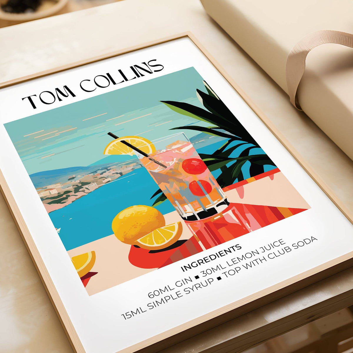 Bold and bright artwork bar piece for patios or home entertaining
