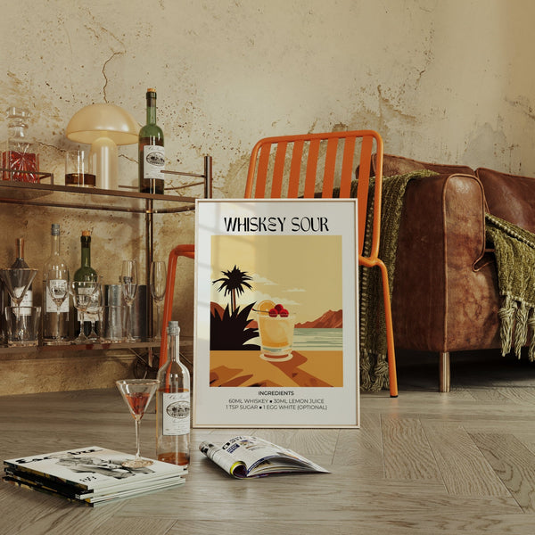 contemporary home bar art with bold abstract strokes