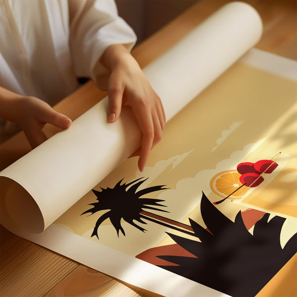 artistic home bar art with a Matisse-inspired aesthetic