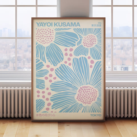 Yayoi Kusama Light Blue Flower