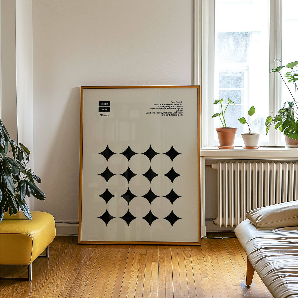 Large graphic art poster with clean minimalist design