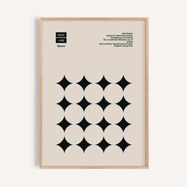 Graphic art poster with modern Bauhaus-inspired design