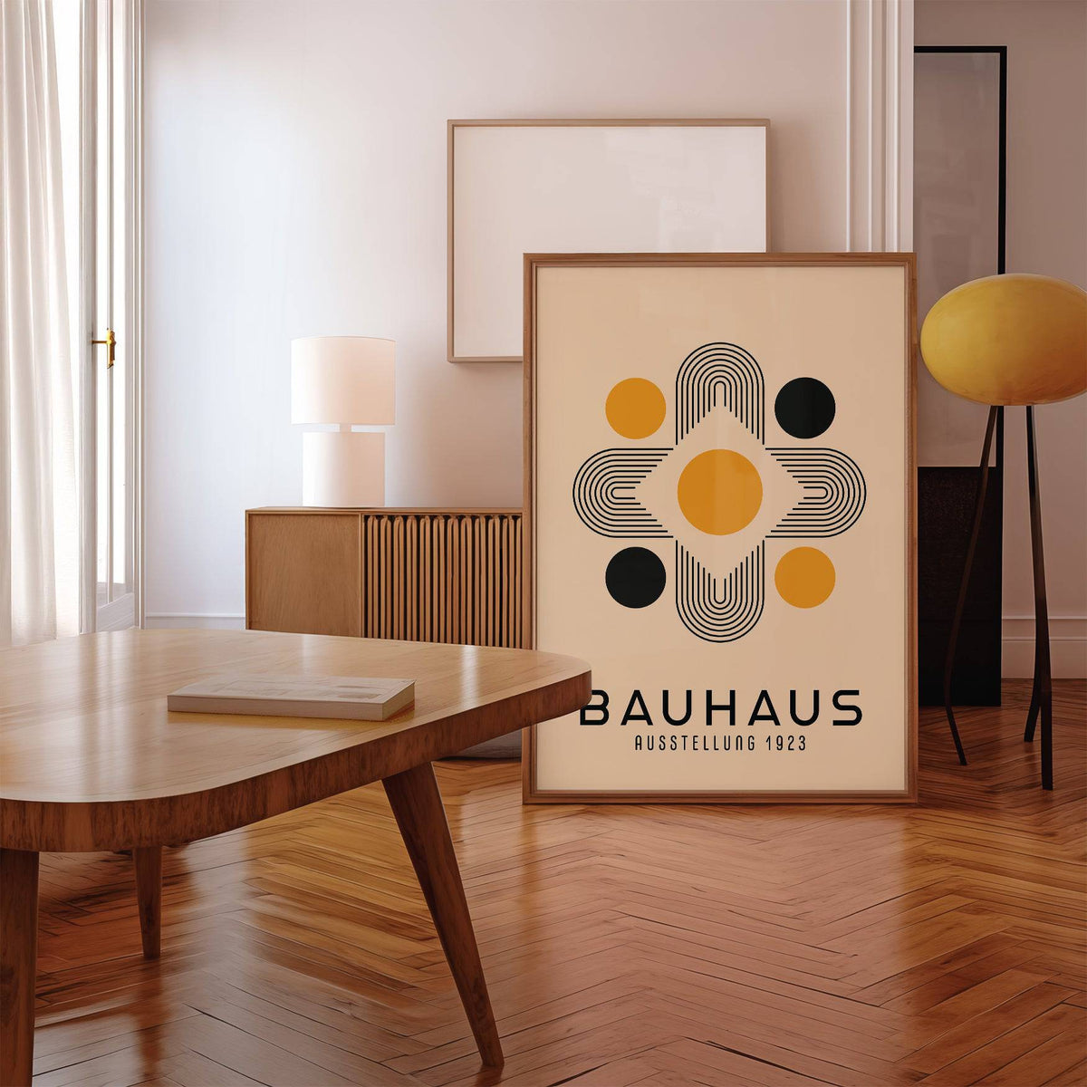 Modern geometric abstract wall art designed for gallery-style display