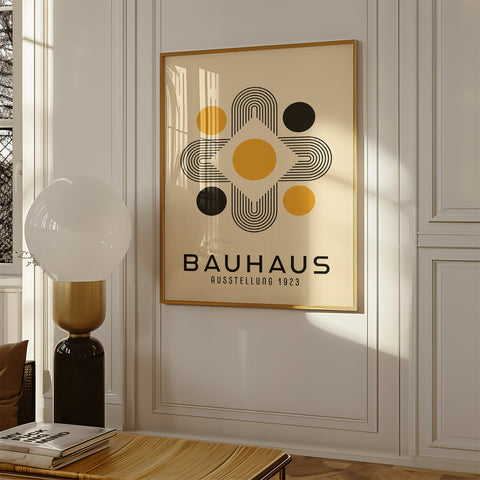 Golden Symmetry Bauhaus print for minimalist interiors
