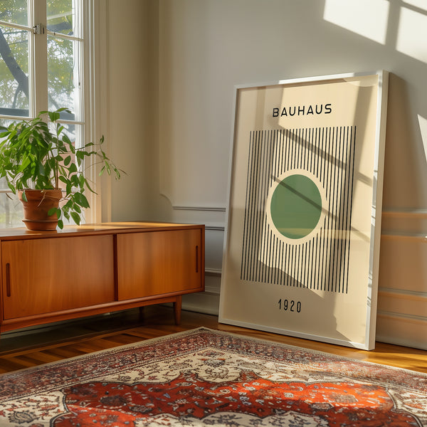 Statement Bauhaus poster with balanced geometric composition