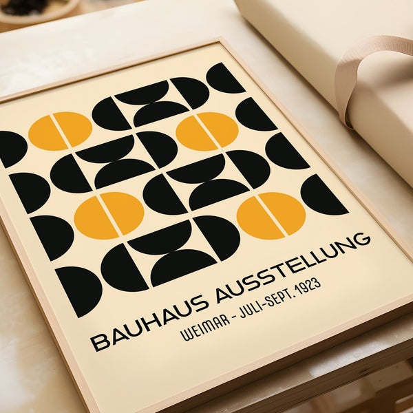Modern geometric Bauhaus poster for contemporary decor