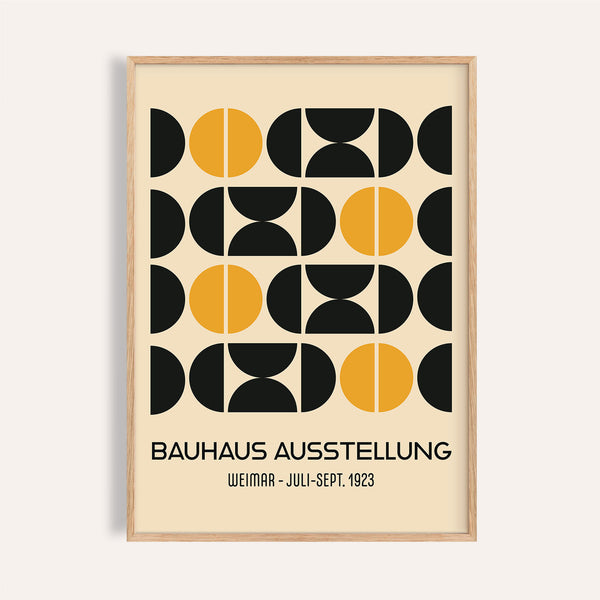 Geometric Bauhaus Poster for Living Room