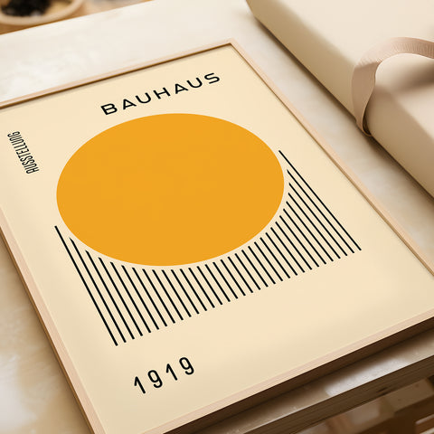 Contemporary Bauhaus artwork for living room decor
