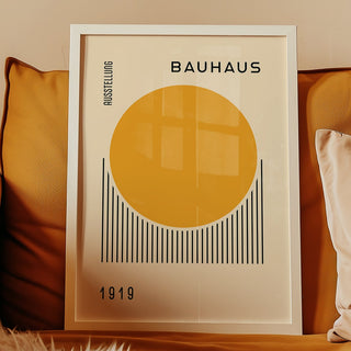 Minimalist Bauhaus art prints with modern abstract forms
