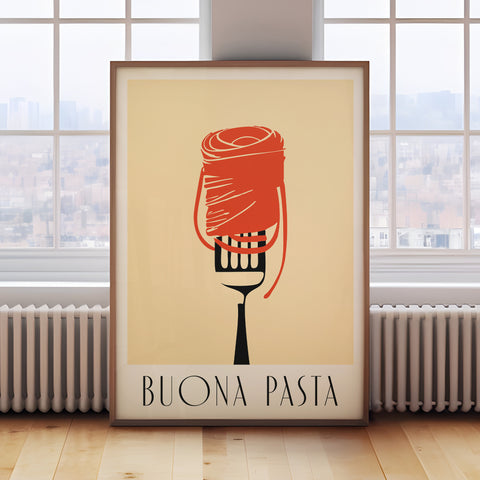 Spaghetti "Buona Pasta" Poster