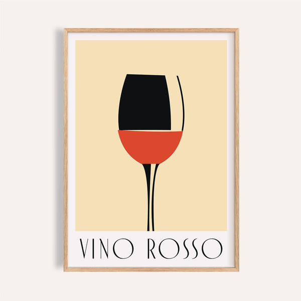 Elegant modern wine wall art featuring red wine in minimalist style
