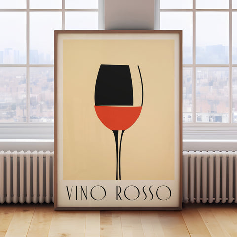 Red Wine "Vino Rosso" Poster