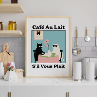 Quirky kitchen wall art print designed for eclectic home interiors