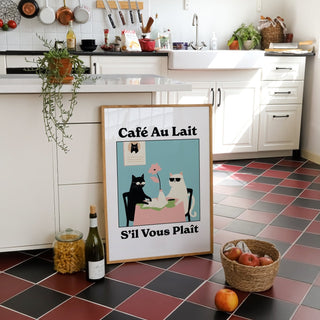 Elegant quirky kitchen wall art with a nostalgic vintage feel