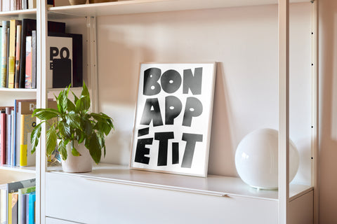 Premium kitchen decor print Bon Appétit