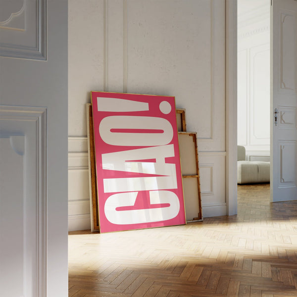 Elegant red text print ideal for stylish interiors