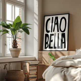 Black and white typography poster ideal for living rooms and offices