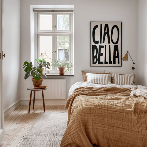 Posters for a Bedroom - Italian Elegance Typography Poster