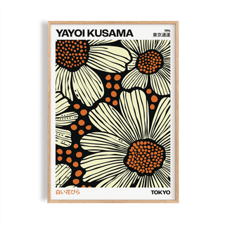 Beige petals on a modern floral art print for minimalist living rooms

