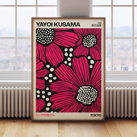 Yayoi Kusama Pink Petals Poster