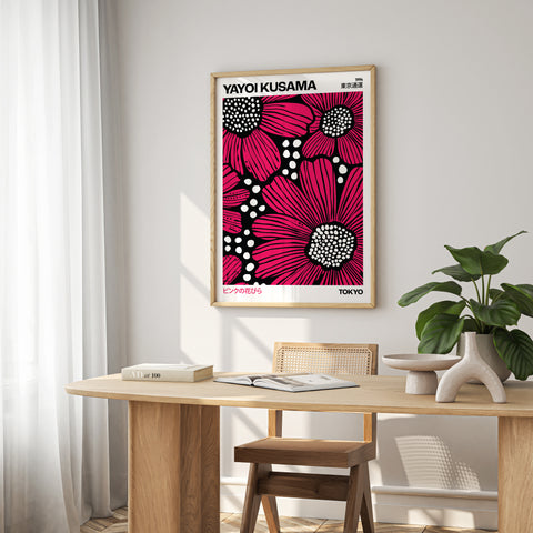 Yayoi Kusama Pink Petals Poster