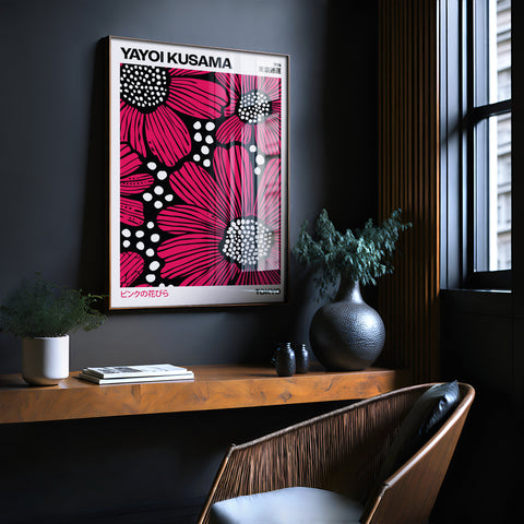 Yayoi Kusama Pink Petals Poster