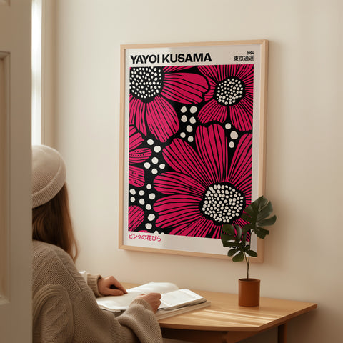 Yayoi Kusama Pink Petals Poster