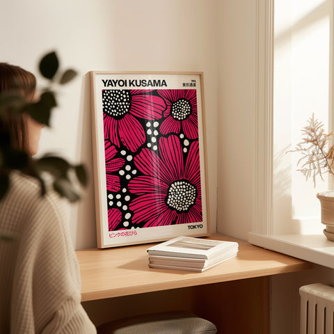 Yayoi Kusama Pink Petals Poster