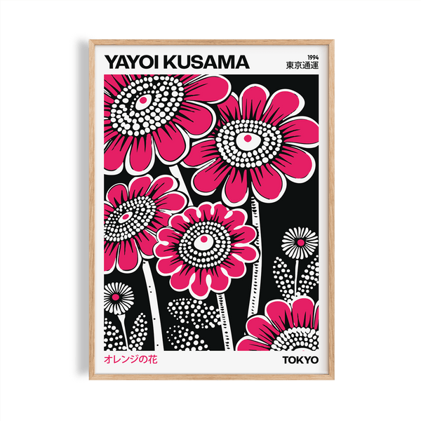 Yayoi Kusama Pink Flowers Art Print