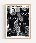 Yayoi Kusama Black Cats Print