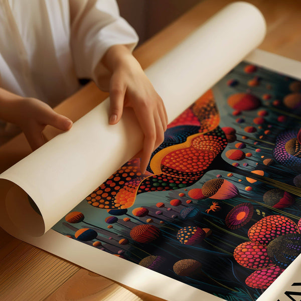 Minimalist colourful flower prints perfect for bright interiors