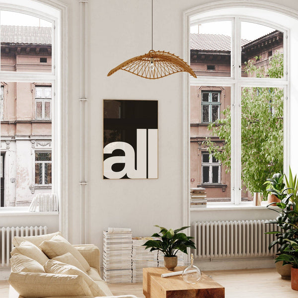 Typography Art Prints featuring the word "ALL"