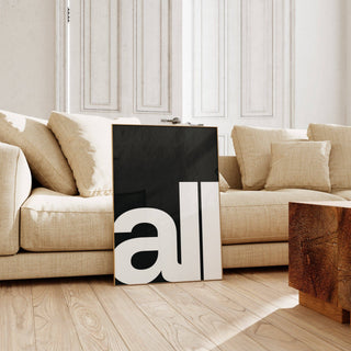 Contemporary Typography Art Prints with bold lettering