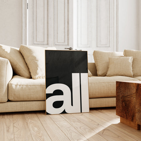 Modern Typography Art Print "all"