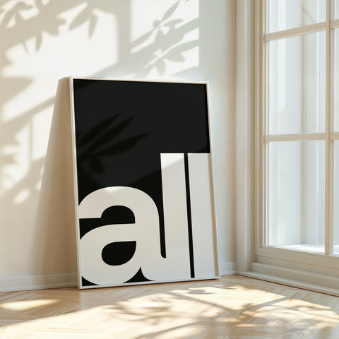 Modern Typography Art Print "all"