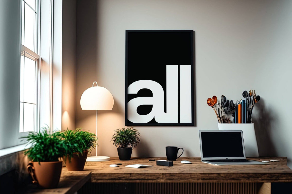 Elegant Typography Art Prints for stylish interiors