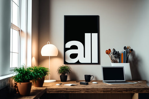 Modern Typography Art Print "all"