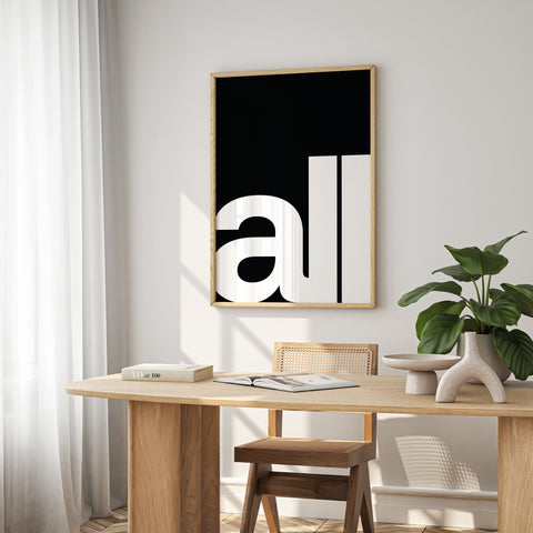 Modern Typography Art Print "all"