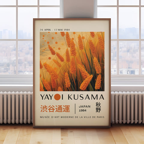 Yayoi Kusama Autumn Wheat Field Print - Fall Wall Art