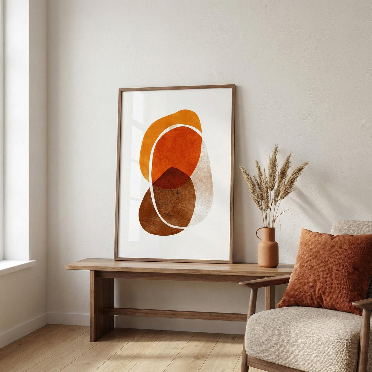 Abstract Orange Wall Art