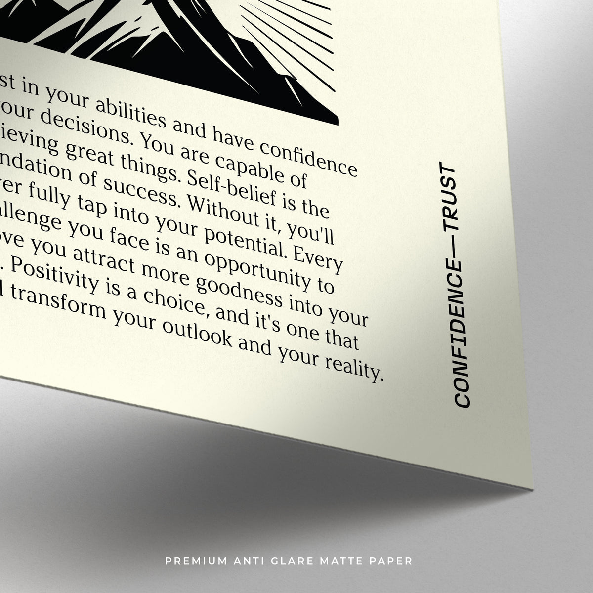 Believe in yourself poster in premium matter paper