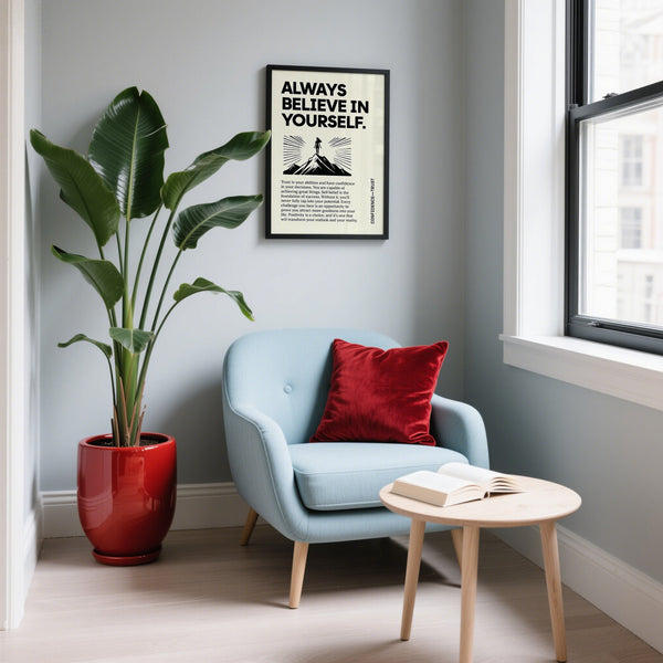 Modern positive quote print for girls.